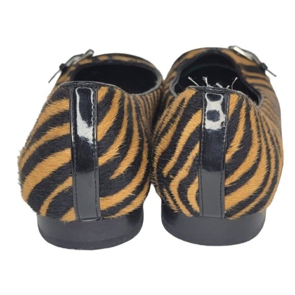 WHBM Barcelona Cowhide Tiger Print Ballet Flats 7.5 - Picture 6 of 9
